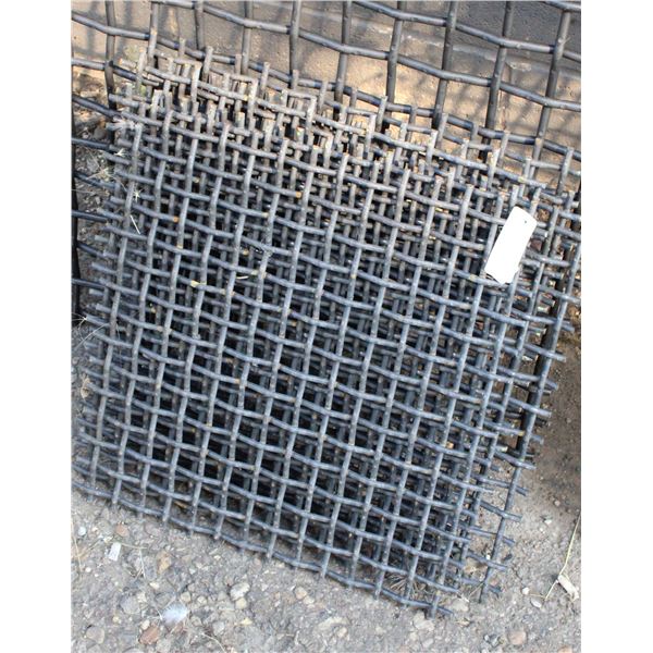 SET OF SIX 15.5" X 15.5" HIGH CARBON STEEL SCREENS