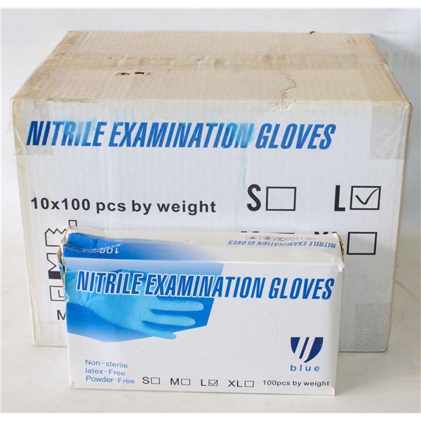 CASE WITH 1000 SZ LARGE NITRILE EXAM GLOVES