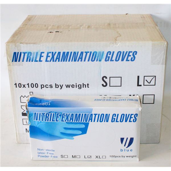 CASE WITH 1000 SZ LARGE NITRILE EXAM GLOVES