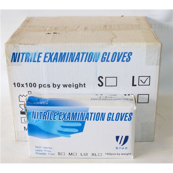 CASE WITH 1000 SZ LARGE NITRILE EXAM GLOVES