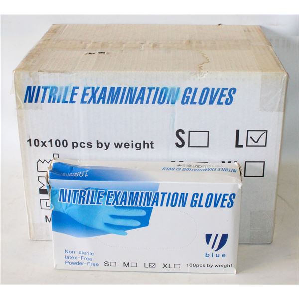 CASE WITH 1000 SZ LARGE NITRILE EXAM GLOVES