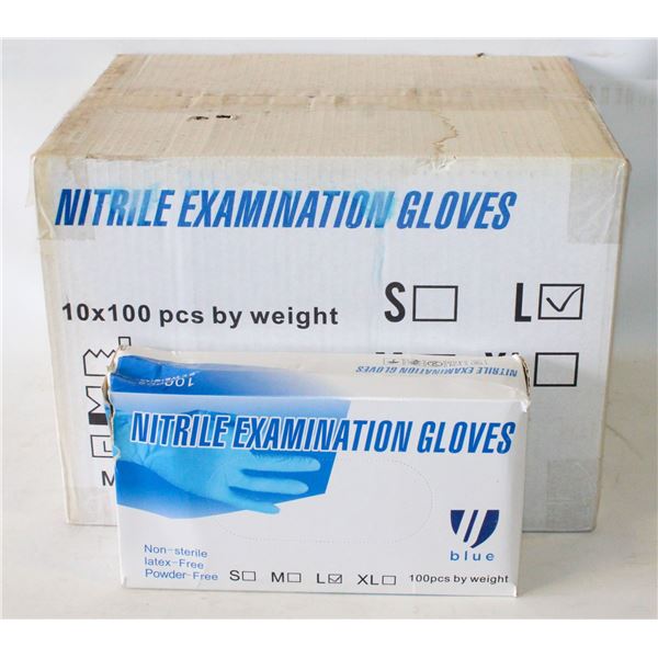 CASE WITH 1000 SZ LARGE NITRILE EXAM GLOVES