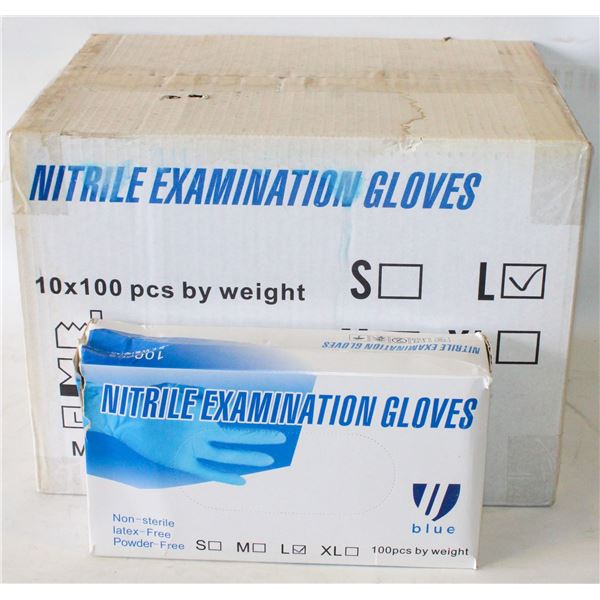 CASE WITH 1000 SZ LARGE NITRILE EXAM GLOVES