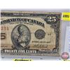 Image 3 : Dominion of Canada 1923 Twenty Five Cent "Shinplaster" : Campbell/Clark #693734 (See Pics for Variet