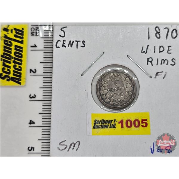 Canada Five Cent 1870 (SEE PICS!)  (Listing & Descriptions are a GUIDE ONLY and are subject to chang