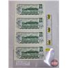 Image 6 : Canada $1 Bills 1973 (4 Consecutive) : Lawson/Bouey #AZ3620487-490 (See Pics for Varieties, Conditio