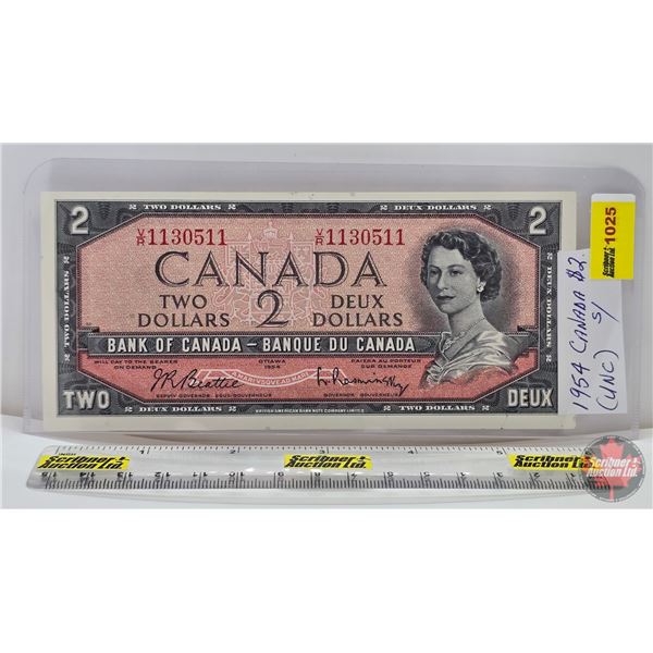 Canada $2 Bill 1954 : Beattie/Rasminsky #VR1130511 (See Pics for Varieties, Conditions, Serial Numbe
