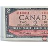 Image 2 : Canada $2 Bill 1954 : Beattie/Rasminsky #VR1130511 (See Pics for Varieties, Conditions, Serial Numbe