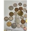 Image 2 : Foreign Coins - Variety (33) + Tokens (4) (Incl. France; Germany; Britain; Italy; USA; Spain; Irelan