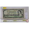 Image 1 : Canada $1 Bill 1954 : Beattie/Coyne #RA5831340 (See Pics for Varieties, Conditions, Serial Numbers, 