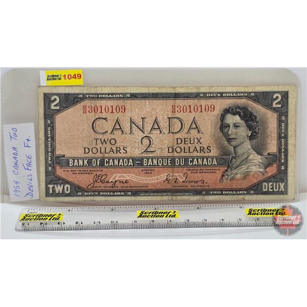 Canada $2 Bill 1954 : Coyne/Towers #BB3010109 (See Pics for Varieties, Conditions, Serial Numbers, P