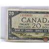 Image 3 : Canada $20 Bill 1954 : Beattie/Coyne #CE1153033 (See Pics for Varieties, Conditions, Serial Numbers,