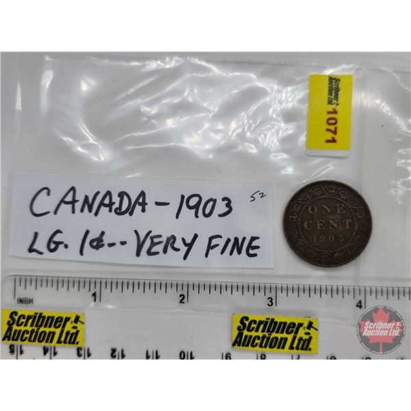 Canada Large Cent : 1903 (SEE PICS!)  (Listing & Descriptions are a GUIDE ONLY and are subject to ch