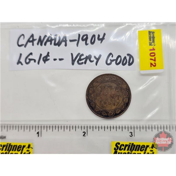 Canada Large Cent : 1904 (SEE PICS!)  (Listing & Descriptions are a GUIDE ONLY and are subject to ch