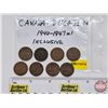 Image 1 : Canada One Cent (8) : 1940; 1941; 1942; 1943; 1944; 1945; 1946; 1947ML (SEE PICS!)  (Listing & Descr
