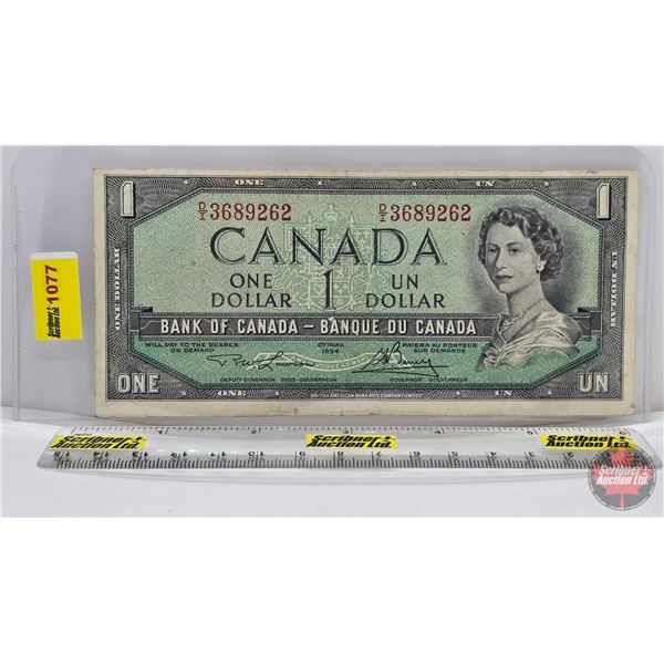 Canada $1 Bill 1954 : Lawson/Bouey #DI3689262 (See Pics for Varieties, Conditions, Serial Numbers, P