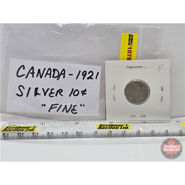 Canada Ten Cent 1921 (SEE PICS!)  (Listing & Descriptions are a GUIDE ONLY and are subject to change