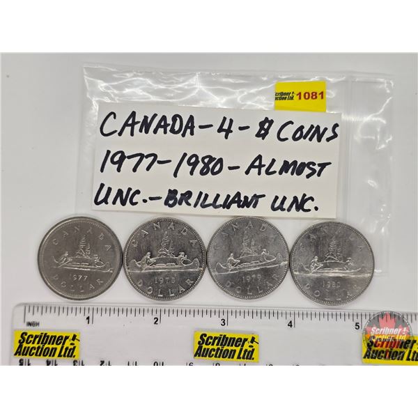 Canada Dollars (4): 1977; 1978; 1979; 1980 (SEE PICS!)  (Listing & Descriptions are a GUIDE ONLY and