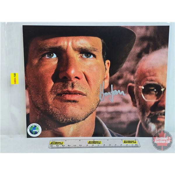 Signed 8x10 Photo: INDIANA JONES : Harrison Ford (COA Label Applied) (SEE PICS!)  (Listing & Descrip