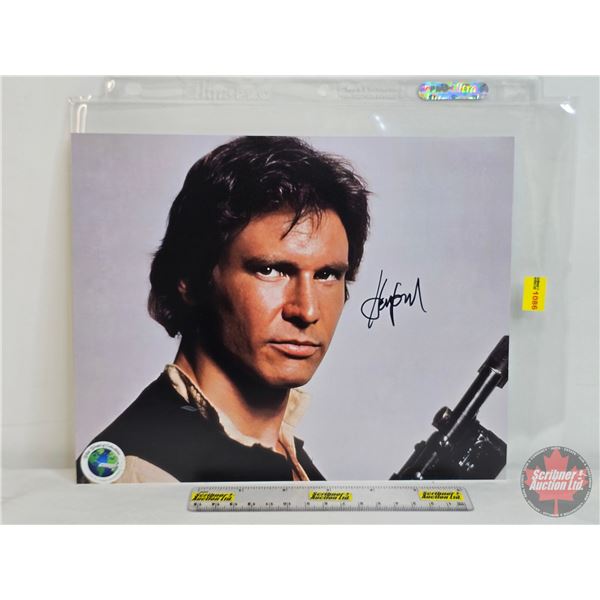 Signed 8x10 Photo: STAR WARS : Harrison Ford (COA Label Applied) (SEE PICS!)  (Listing & Description