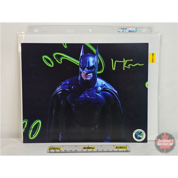 Signed 8x10 Photo: BATMAN : Michael Keaton (COA Label Applied) (Reverse : Aquaman Photo) (SEE PICS!)