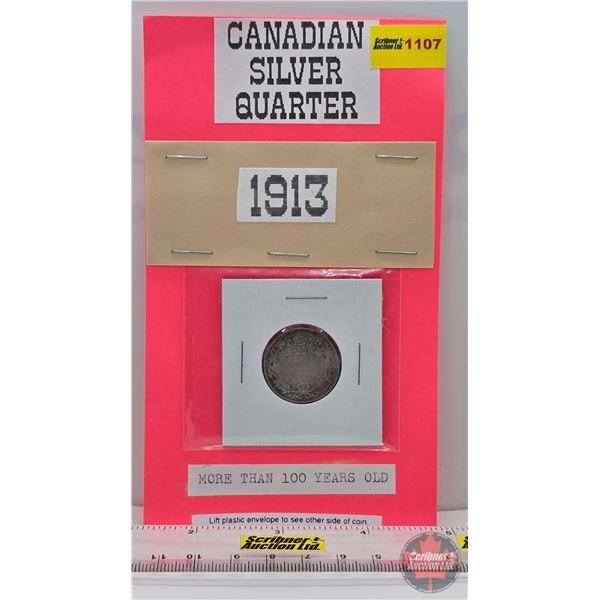 Canada Twenty Five Cent 1913 (SEE PICS!)  (Listing & Descriptions are a GUIDE ONLY and are subject t