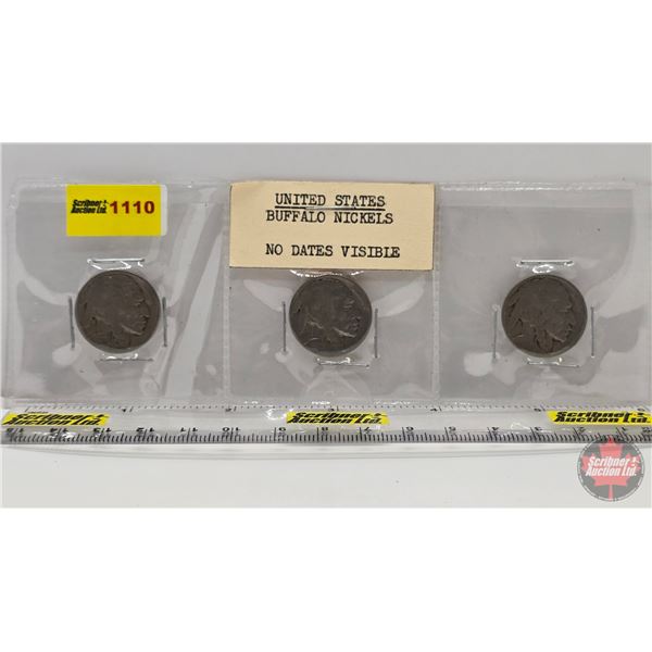 USA Buffalo Nickels (3) : 1925; 1927; 1929  (Listing & Descriptions are a GUIDE ONLY and are subject