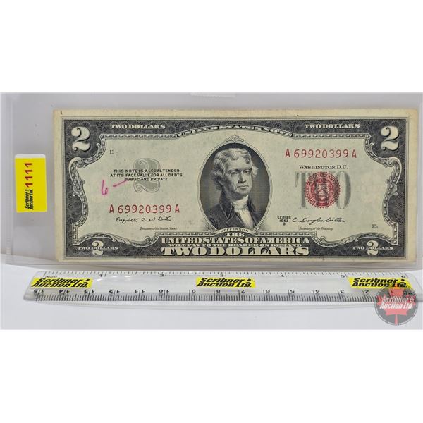 USA $2 Bill 1953B #A69920399A (See Pics for Varieties, Conditions, Serial Numbers, Printing Dates & 