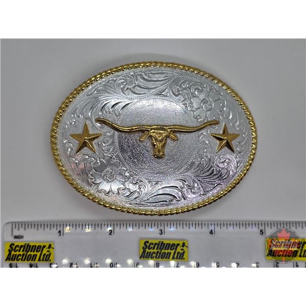 Belt Buckle (Stars & Longhorn) "Nocona Buckles" (SEE PICS!)  (Listing & Descriptions are a GUIDE ONL