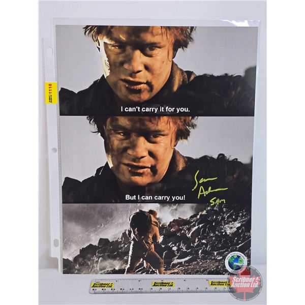 Signed 8x10 Photo: LORD OF THE RINGS : Sean Astin (COA Label Applied) (SEE PICS!)  (Listing & Descri