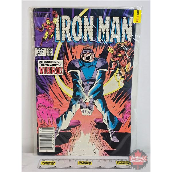 MARVEL : Iron Man - Introducing The Villainy Of VIBRO! #186 - 1984 (SEE PICS!)  (Listing & Descripti