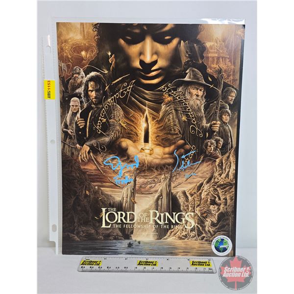 Signed 8x10 Photo: LORD OF THE RINGS : Elijah Wood & Sean Astin (COA Label Applied) (SEE PICS!)  (Li