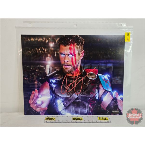 Signed 8x10 Photo: THOR : Chris Hemsworth (COA Label Applied) (SEE PICS!)  (Listing & Descriptions a