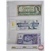 Image 1 : Canada Bills (3): - 1954 $1 : Lawson/Bouey #AI0948316 - 1986 $5 : Crow/Bouey #ENE8048139 - 2018 $10 