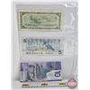 Image 5 : Canada Bills (3): - 1954 $1 : Lawson/Bouey #AI0948316 - 1986 $5 : Crow/Bouey #ENE8048139 - 2018 $10 