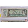 Image 3 : Canada $1 Bills (7) :  - 1954 Beattie/Rasminsky #FF7154132 - 1954 Lawson/Bouey #WF3090235 - 1954 Law