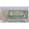 Image 4 : Canada $1 Bills (7) :  - 1954 Beattie/Rasminsky #FF7154132 - 1954 Lawson/Bouey #WF3090235 - 1954 Law