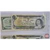 Image 7 : Canada $1 Bills (7) :  - 1954 Beattie/Rasminsky #FF7154132 - 1954 Lawson/Bouey #WF3090235 - 1954 Law