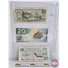 Image 5 : Canada $20 Bills (3):  - 1969 Lawson/Bouey #YA5768005 - 2004 Jenkins/Carney #EUW9339043 - 1991 Thies