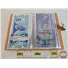 Image 3 : Canada Bills (8) + Bill Collector Portfolio Wallet : - 2013 $5 Bill : Lane/Macklem #INN4763702 - 201