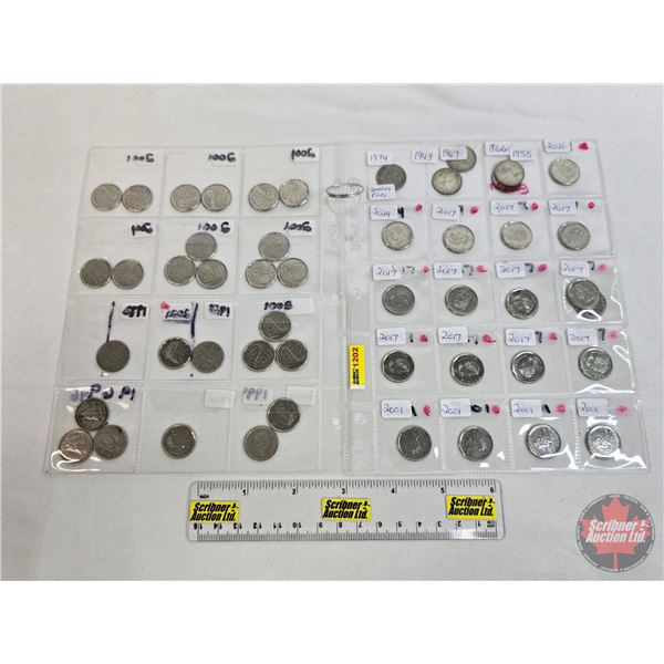 Canada Ten Cent (49 Coins) : Intermittent from 1943 - 2017 (SEE PICS!)  (Listing & Descriptions are 
