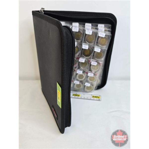 Canada Toonie Collection in JUNDUN Collector Zipper Portfolio (112 Coins) : Intermittent from 1996 -
