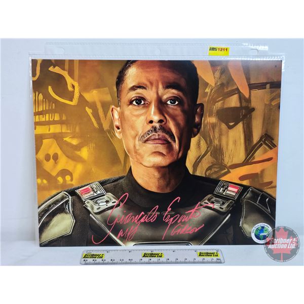Signed 8x10 Photo: MANDALORIAN : Giancarlo Esposito (COA Label Applied) (SEE PICS!)  (Listing & Desc