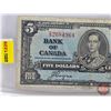Image 2 : Bank of Canada $5 Bill 1937 : Coyne/Towers #ES2684964 (See Pics for Varieties, Conditions, Serial Nu