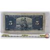 Image 4 : Bank of Canada $5 Bill 1937 : Coyne/Towers #ES2684964 (See Pics for Varieties, Conditions, Serial Nu