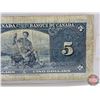Image 6 : Bank of Canada $5 Bill 1937 : Coyne/Towers #ES2684964 (See Pics for Varieties, Conditions, Serial Nu