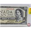 Image 2 : Canada $20 Bill 1954DF "Devil's Face" : Beattie/Coyne #CE7720826 (See Pics for Varieties, Conditions
