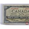 Image 3 : Canada $20 Bill 1954DF "Devil's Face" : Beattie/Coyne #CE5176024 (See Pics for Varieties, Conditions