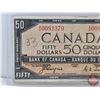 Image 3 : Canada $50 Bill 1954DF "Devil's Face" : Coyne/Towers #AH0081379 (See Pics for Varieties, Conditions,