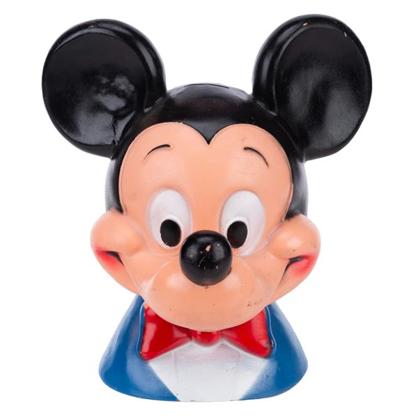 A Mickey Mouse Coin Bank.